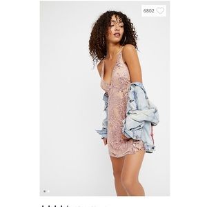 NWT Free People: Night Shimmers Mini Dress